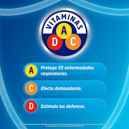 ADerogyl multivitamínico adultos con vitamina A,C y D, 15 ampolletas de 3 ml