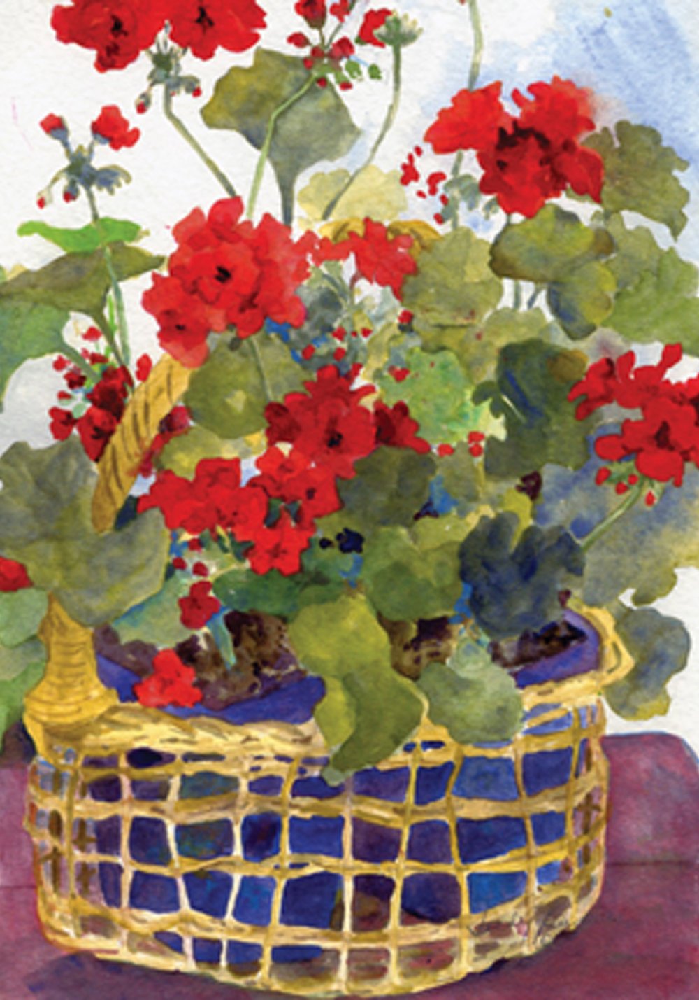 Toland Home Garden 119136 - Cesta de Geranio para decoración de jardín (12,5 x 45,7 cm)