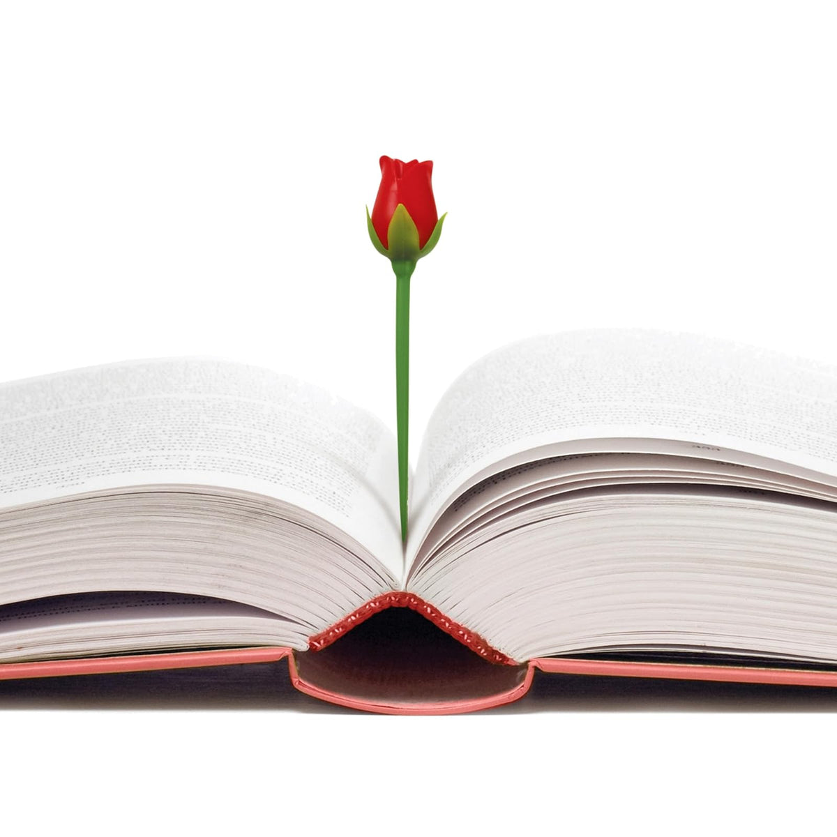 Fred Roses are Read Flower - Juego de 2 marcadores de página de rosa, silicona suave y flexible, ideal para novelas románticas, amantes de los libros y día de San Valentín