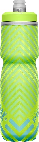 CamelBak Podium Chill Bike - Botella de agua con aislamiento para apretar, color lima/azul, 24 onzas