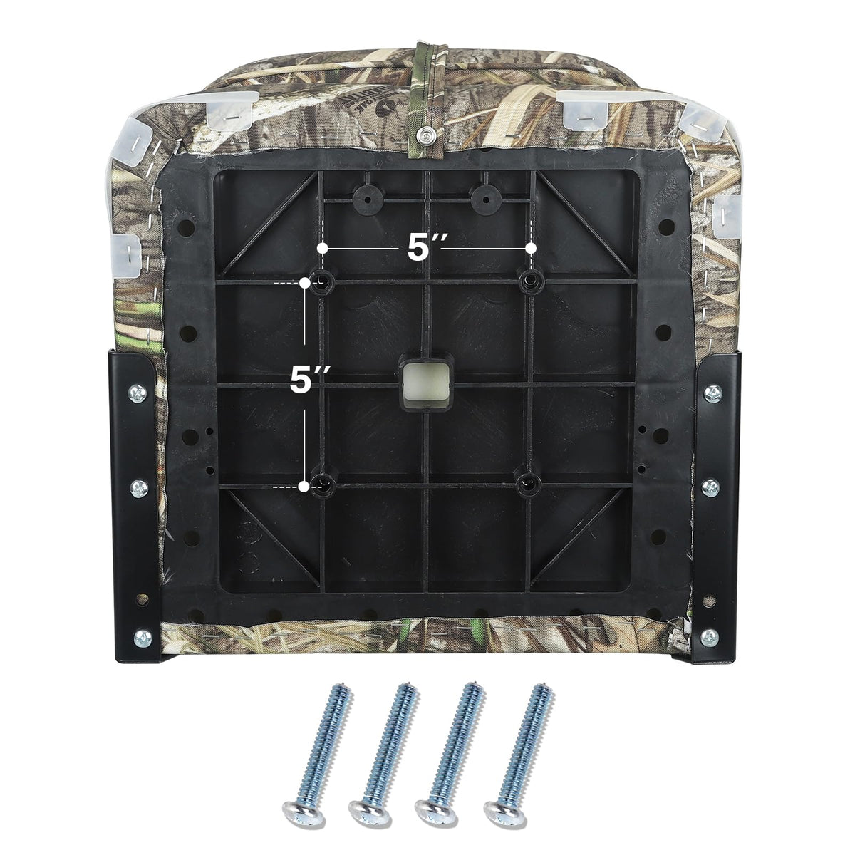 ERGOSEAT Asiento Acolchado Plegable con Respaldo para Bote Jon Camuflaje Max4