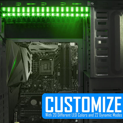 Kingwin Tira de luces LED RGB, 24 pulgadas, para carcasa de PC, laptop, hogar y oficina. LED SMD 5050 ultrabrillantes, compatible con Asus Aura RGB