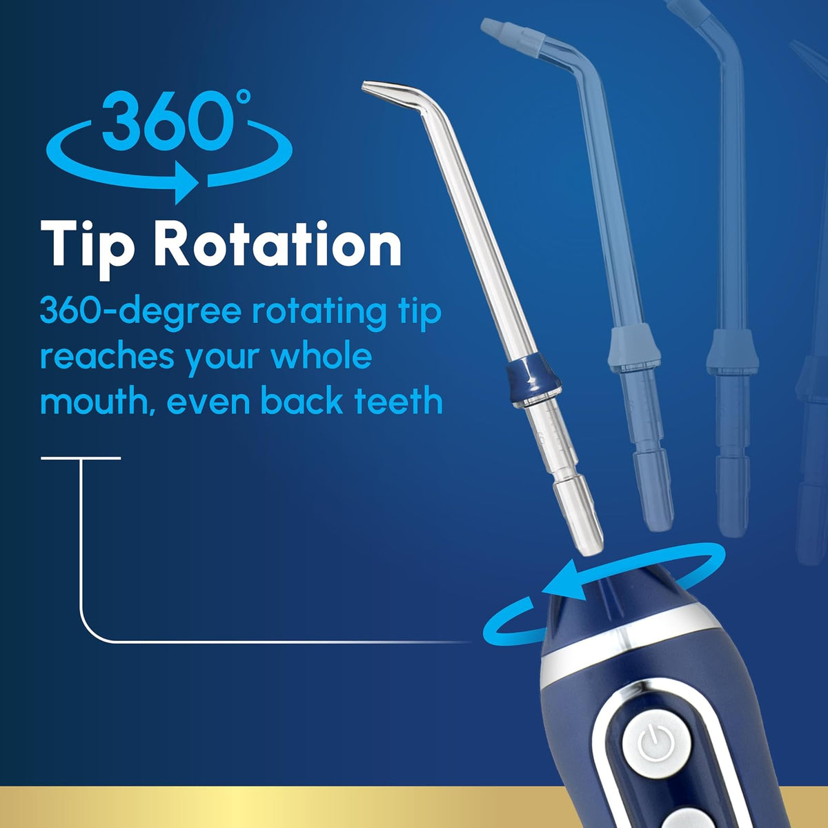 Waterpik - Hilo dental inalámbrico avanzado, azul clásico