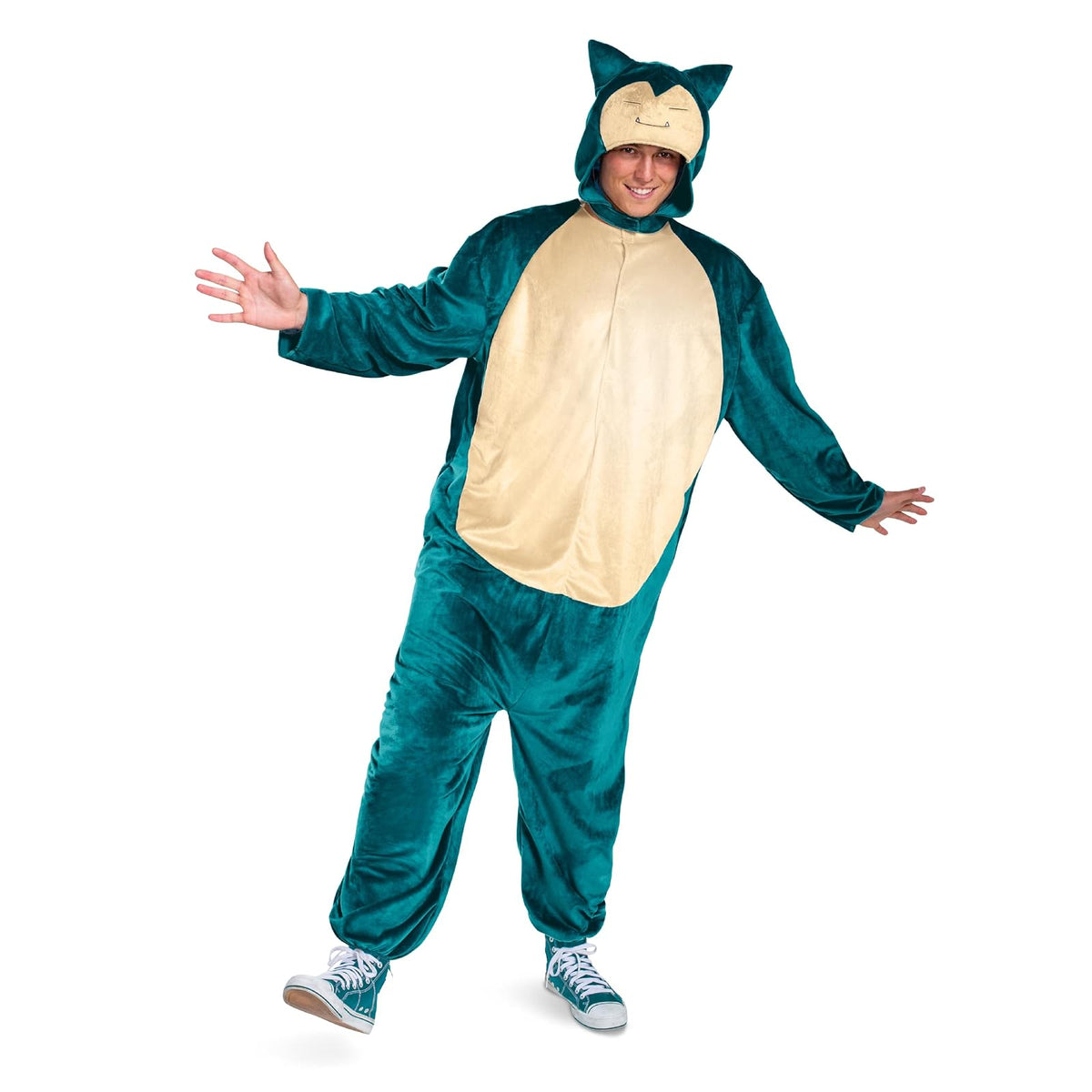 Disfraz de Snorlax, disfraz oficial de Pokemon clásico para adultos, talla L/XL, azul