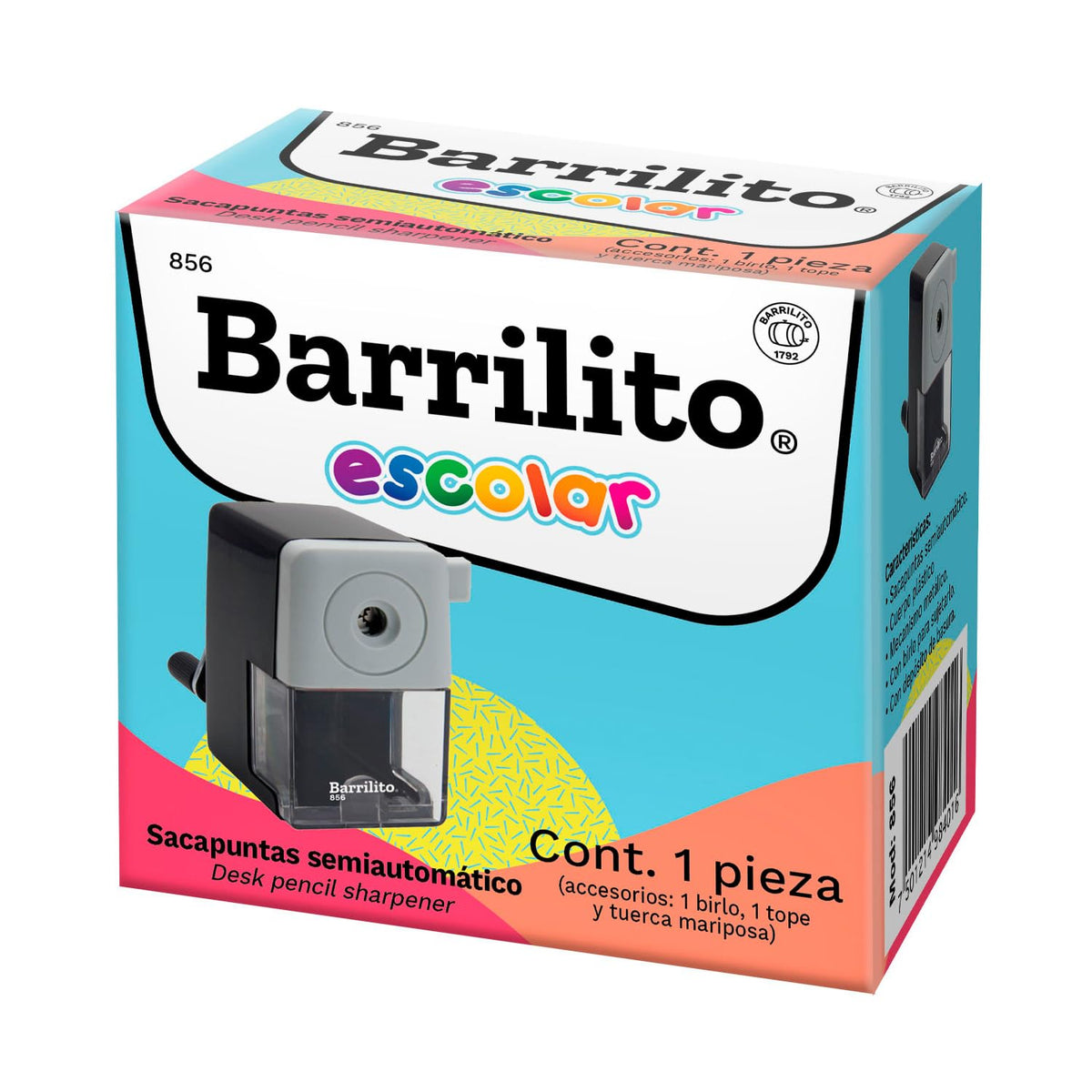 Barrilito Sacapuntas Semi-automático Manual 856