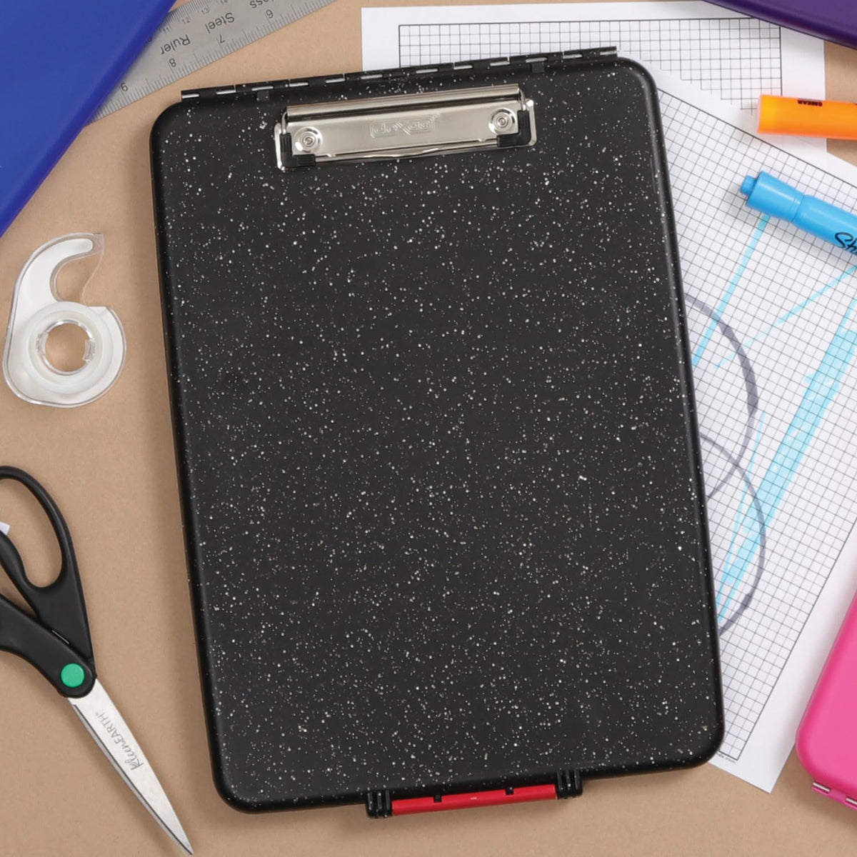 Dexas Slimcase Storage Clipboard, Midnight Granite