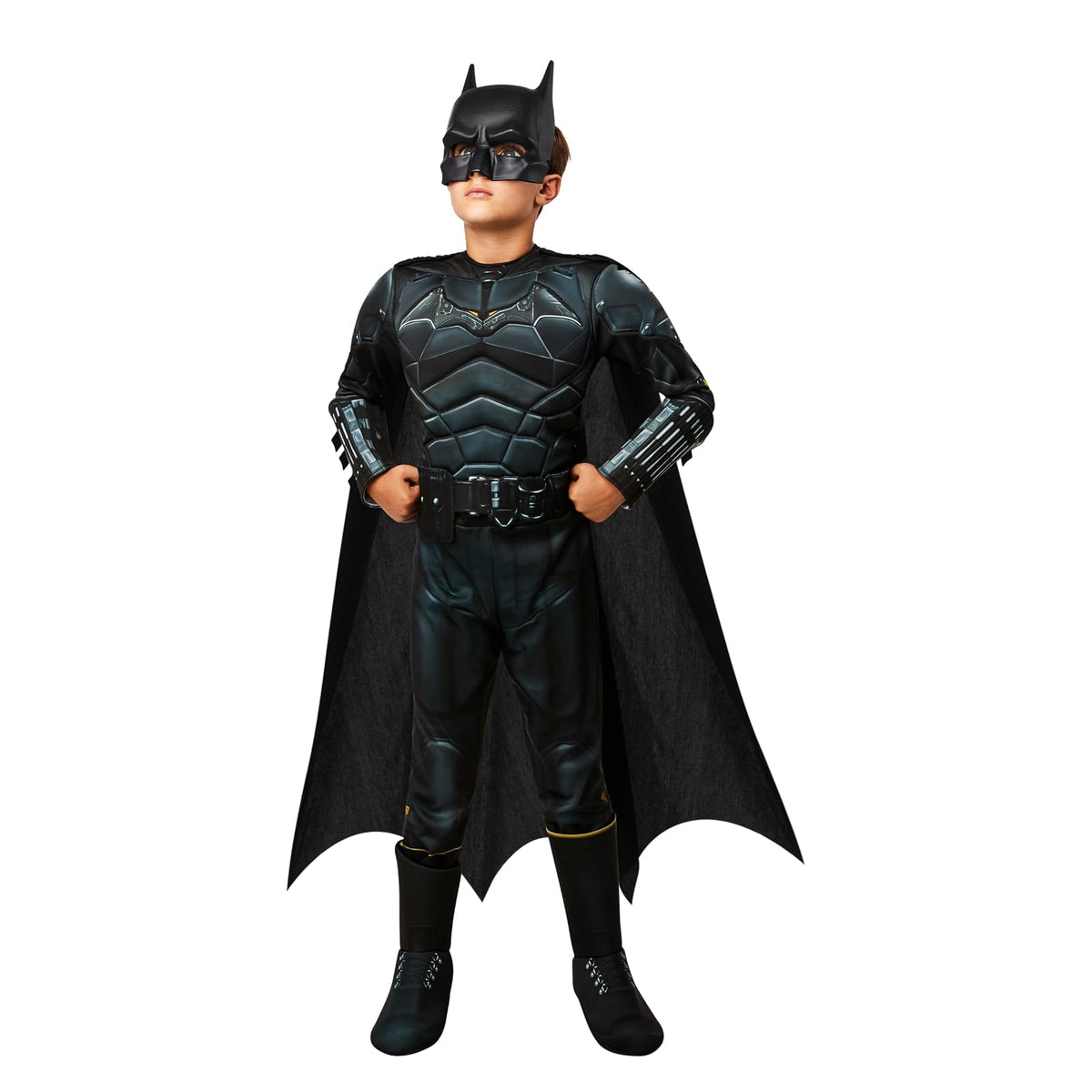 Rubie's 702987L DC - Disfraz de Batman Deluxe para niños, mostrado, grande