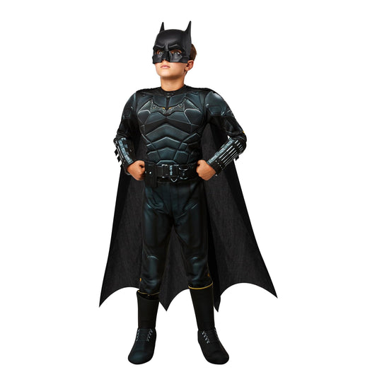 Rubie's 702987L DC - Disfraz de Batman Deluxe para niños, mostrado, grande