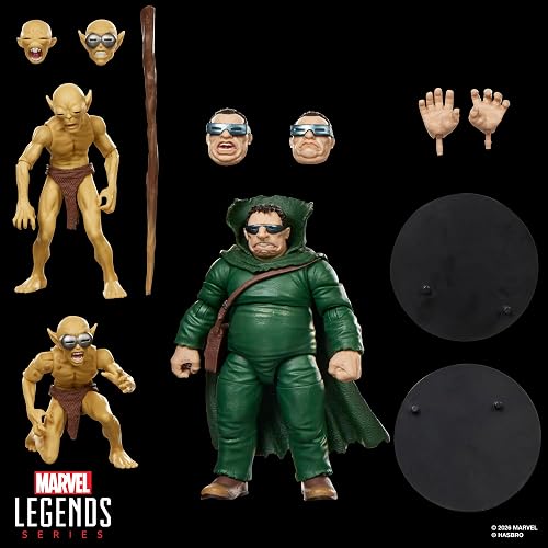 Marvel Legends Series, Pack múltiple Marvel'S Mole Man y Moloids, 3 Figuras coleccionables a Escala de 15 cm inspiradas en los cómics de Los Cuatro Fantásticos