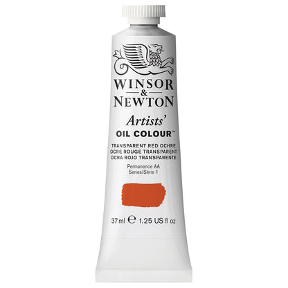 Winsor & Newton Artists' Oil Colour Pintura al Óleo Profesional, 37 ml - Tubo de 1.2 onzas - Rojo (Transparent Red Ochre)