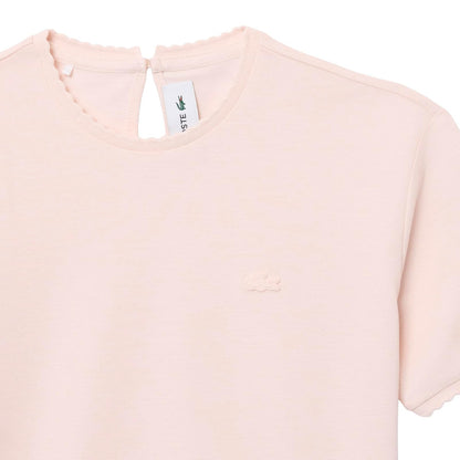 Lacoste Playera De Mujer, Algodón Manga Corta Corte Entallado