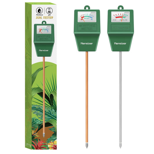 Kensizer Medidor de Humedad y pH del Piso sin Batería para Plantas y Césped