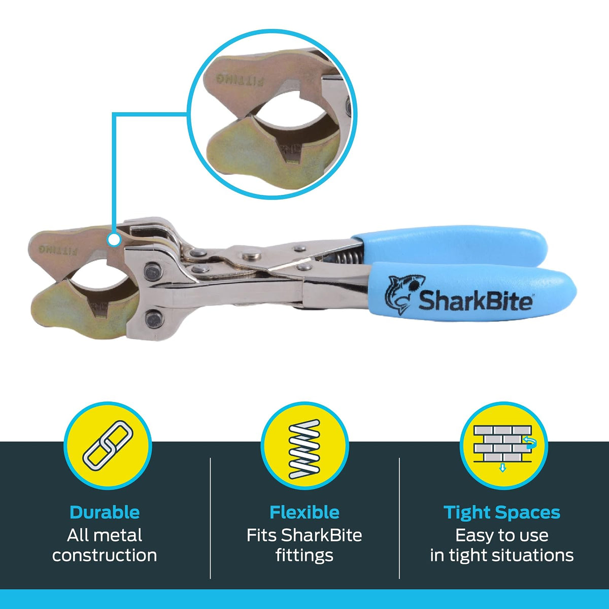SharkBite Pro Push to Connect Herramienta de desconexión, tubería PEX, cobre, CPVC, PE-RT, HDPE, HDPE, PROD3810