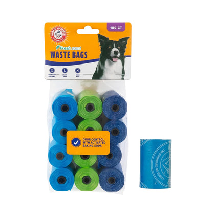 Petmate Arm & Hammer - Recambios Desechables para Bolsas de Basura de fácil rasgón, Varios Colores, Varios Paquetes Disponibles