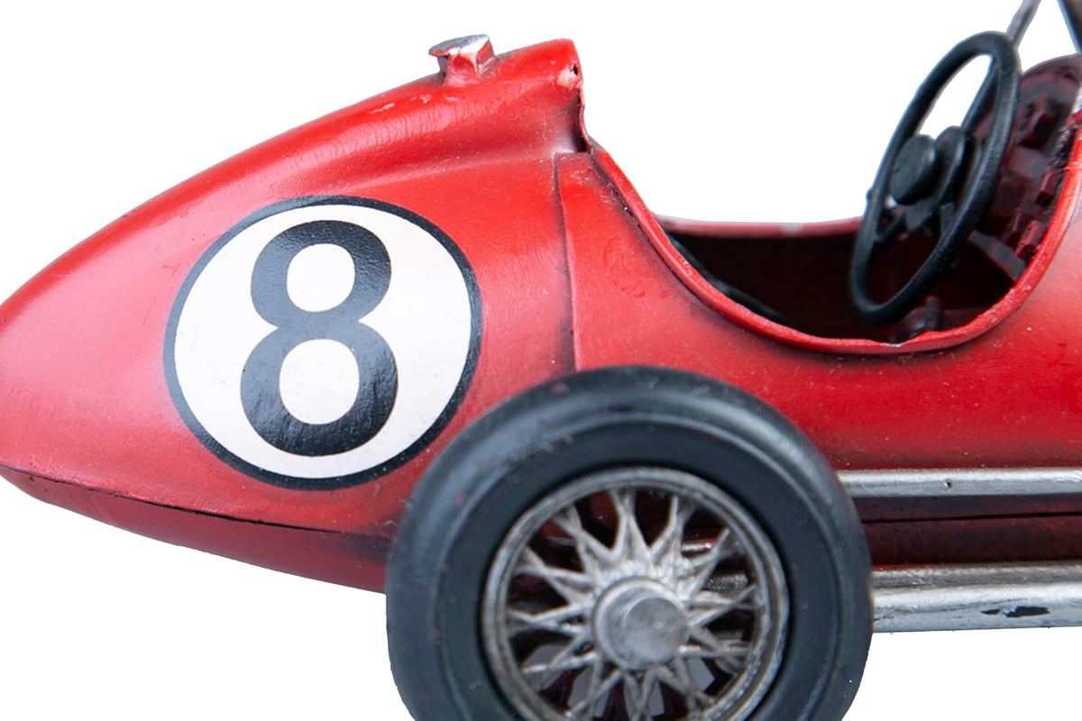 Modelo Ferrari de Carreras | Estilo Vintage | Adornos de Escritorio | para Oficina y hogar | Rojo | 9x11 cm | Running