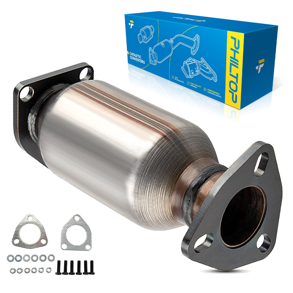 PHILTOP 16351 - Kit de convertidor catalítico compatible con Honda Acura 2003-2007 Accord 3.0L, 2013-2017 Accord 2.4L, 2005-2008 Pilot/Odyssey, 2006-2011 Ridgeline, 2003-2006 MD X, 200444-2008 TL