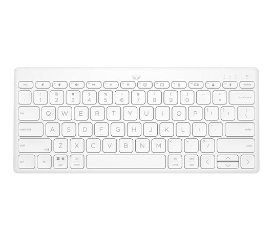 HP Teclado Inalámbrico 350, Conectividad 10 Metros, 2.4 GHz, en Español, Windows/Mac OS, Multi-Dispositivo, Blanco (692T0AA)