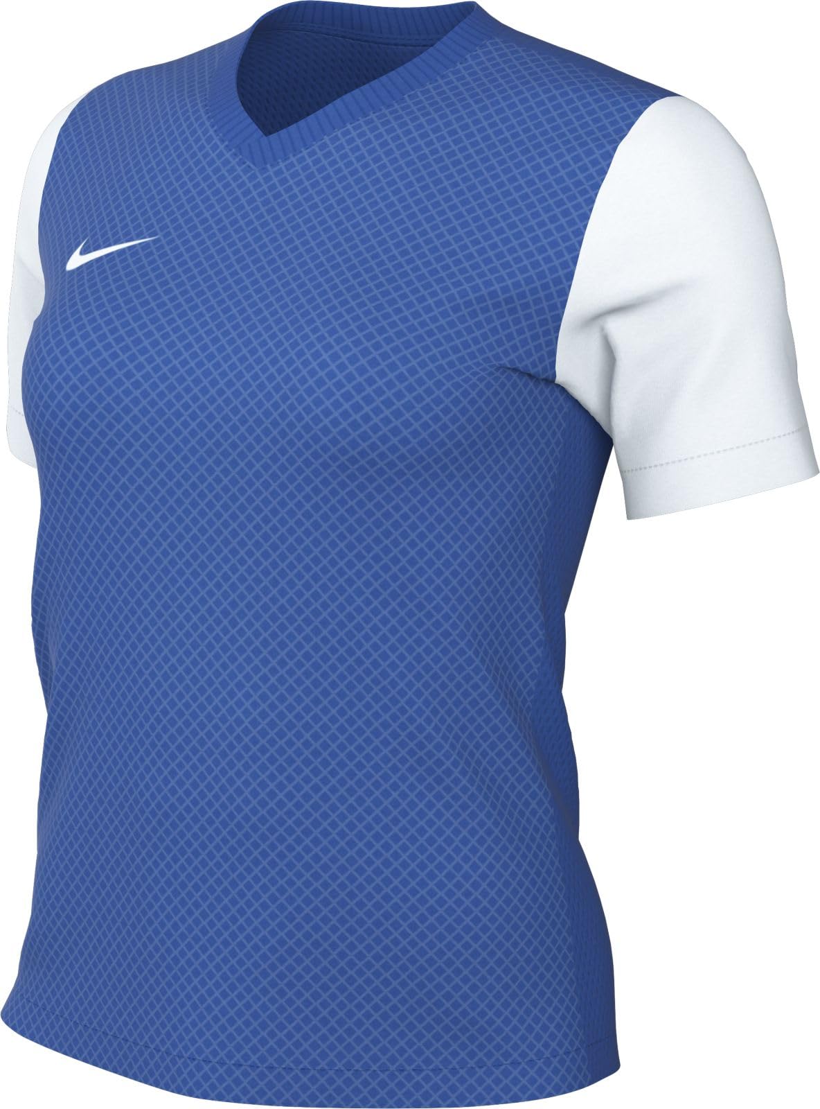 Nike Playera Deportiva Cuello V Mujer - M - Azul real - blanco - blanco