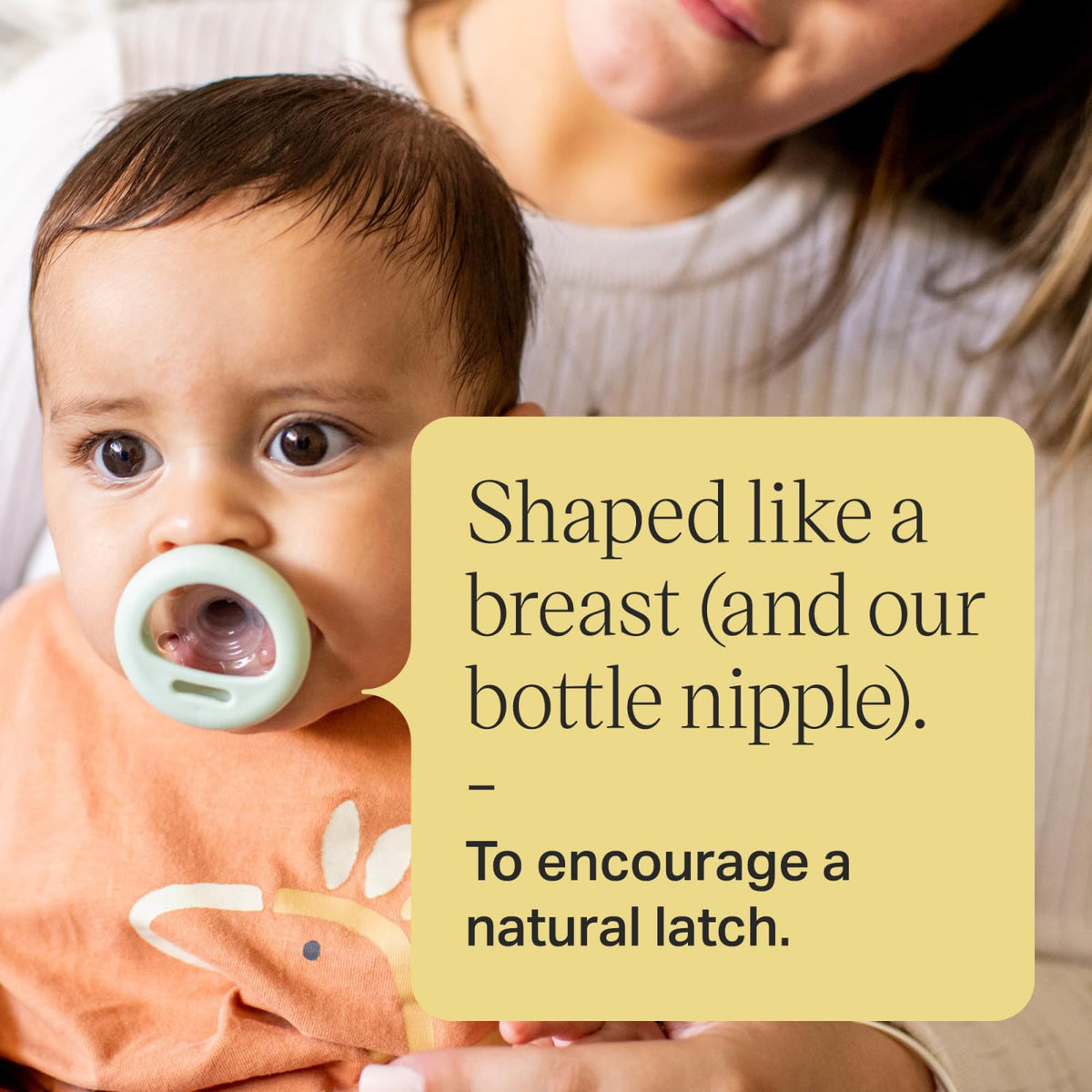 Tommee Tippee Chupón Tipo Pecho, 0-6 Meses, Silicona, Paquete de 4 | Diseño Simétrico, Tetina Natural Tipo Pecho, Chupón Libre de BPA, Rosa/Verde/Crema