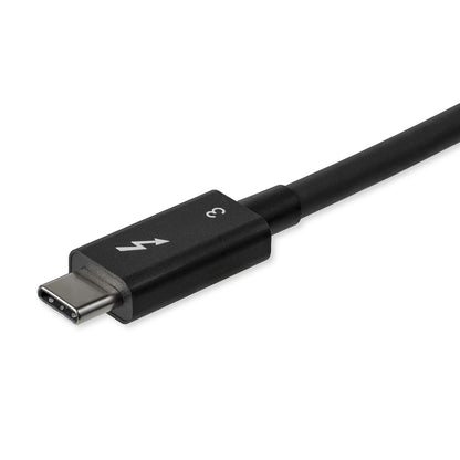StarTech.com TBLT34MM80CM - Cable Thunderbolt (Masculino, Masculino, 0.8 m, Negro, Níquel, 40 Gbit/s)