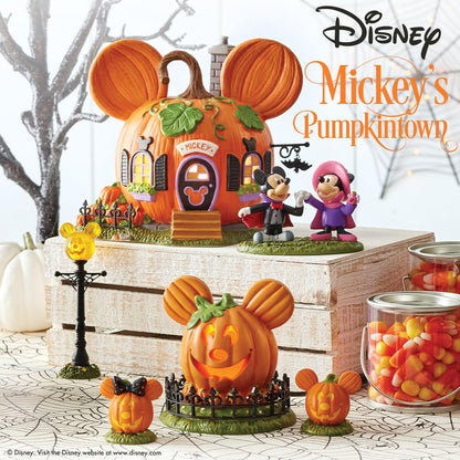 Department 56 Disney Village - Figura iluminada para Halloween, diseño de Mickey Mouse Town Center, 10.2 cm, Multicolor