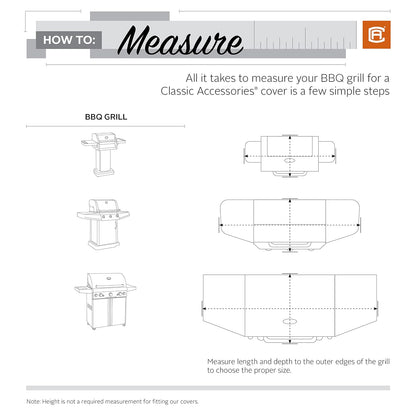Classic Accessories - Cubierta para Parrilla de Barbacoa Resistente al Agua de 80 Pulgadas, Cubierta para Parrilla, Cubierta para Parrilla al Aire última intervensión, Cubierta para Barbacoa