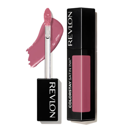 Labial Líquido Revlon ColorStay Satin Ink tono Mauvey, Darling