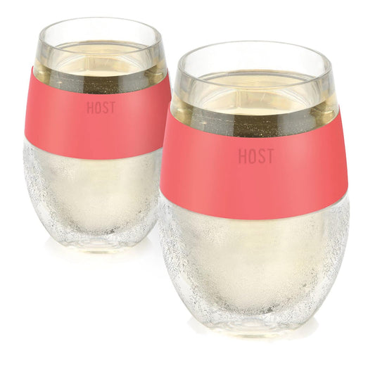 Host 5166 Wine Freeze Cooling Cups in Coral (Set of 2)), 1 EA