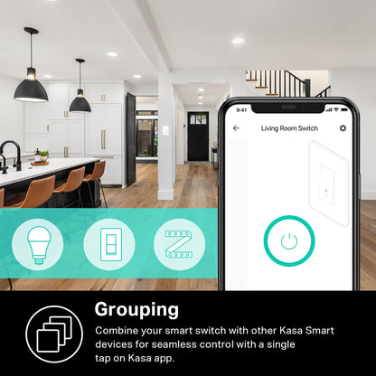 Interruptor de luz Kasa Smart Wi-Fi, kit de 3 vías por TP-Link – Iluminación de control desde cualquier lugar, fácil instalación en pared (solo 3 vías), no requiere concentrador, funciona con Alexa y Google Assistant (HS210 KIT)