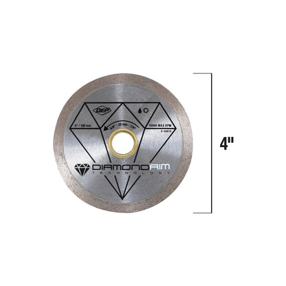 QEP 6-4001Q Hoja de diamante para sierras de azulejos húmedas para azulejos de cerámica, 4 pulgadas