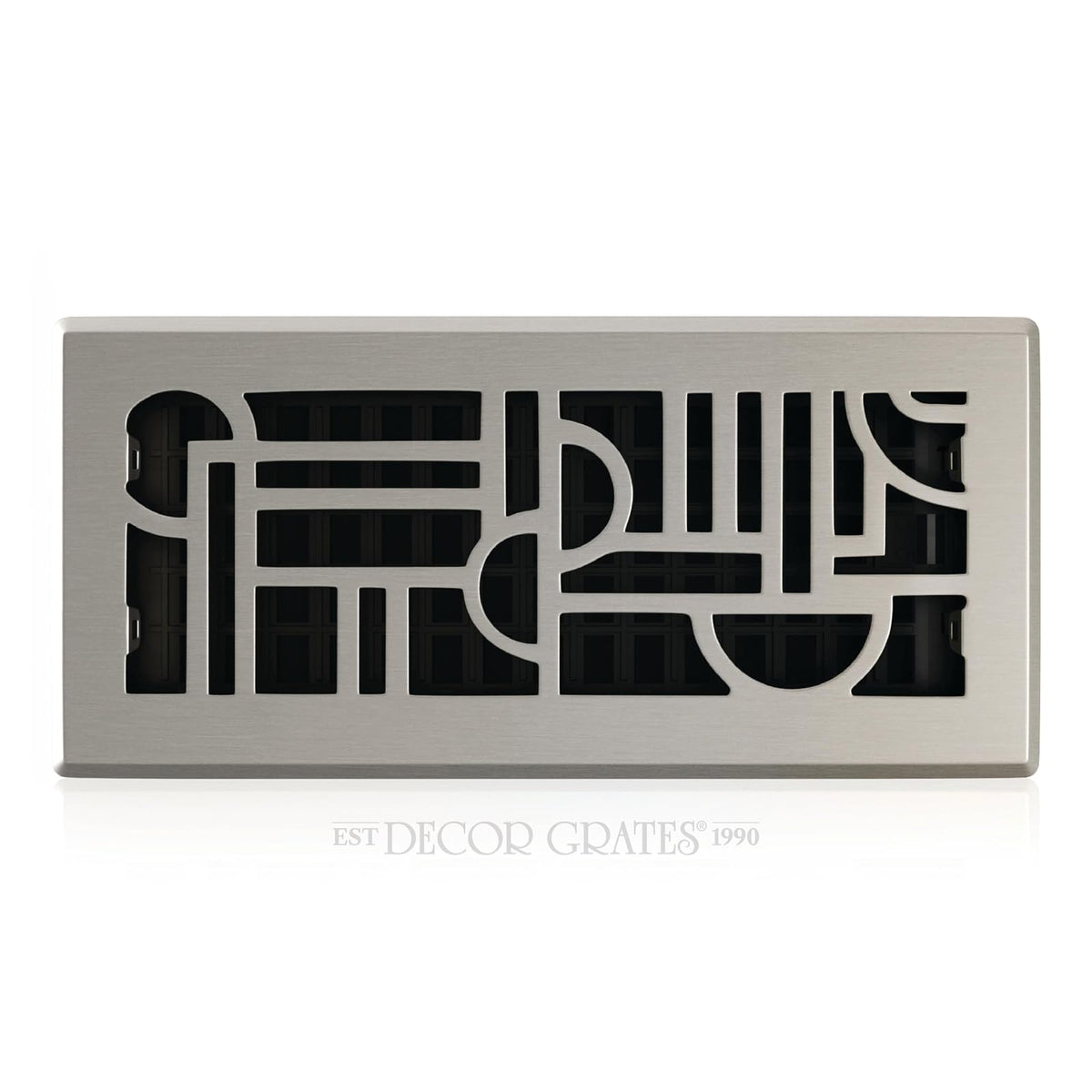 Decoración rejillas Rejilla de aire para piso, níquel cepillado, 4x10 Inch, Níquel cepillado