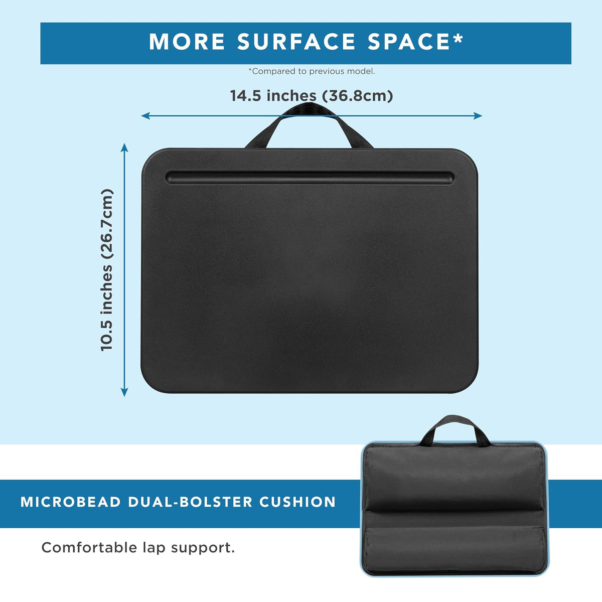 LAPGEAR - computadora Compacto para portátiles de hasta 15 Pulgadas - Negro - Estilo No. 43108