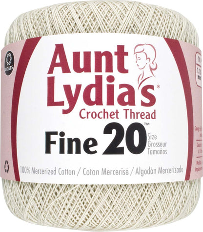 Coats Crochet Fine Crochet Thread, 20, Natural