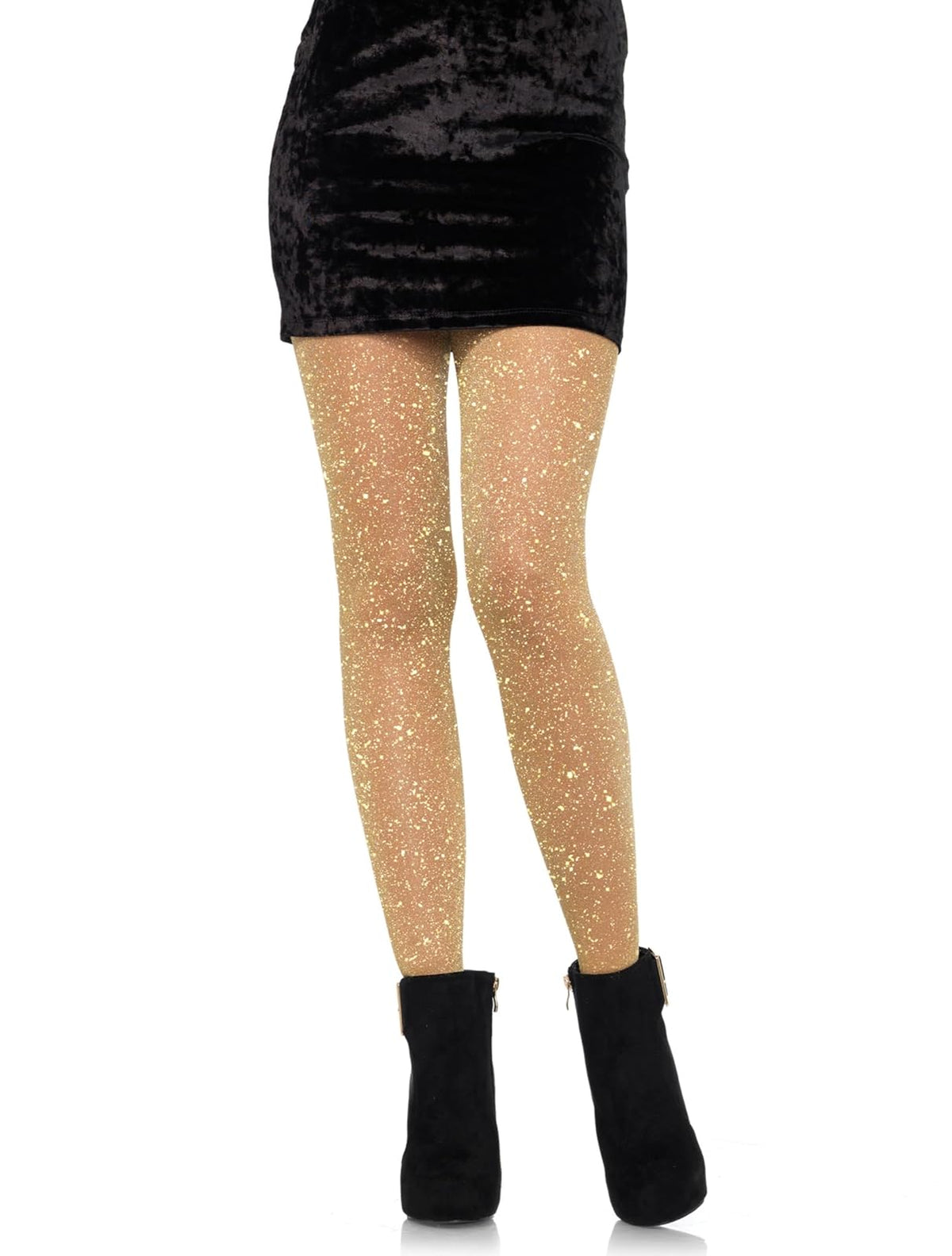 Leg Avenue Mallas Lurex Shimmer para mujer - Talla única - Oro