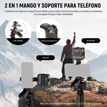NEEWER - Mini trípode Flexible para iPhone y cámara con Mando a Distancia/asa/Soporte para teléfono/Adaptador de cámara de acción, trípode portátil de computadora de Bolsillo para Viajes y vlogging