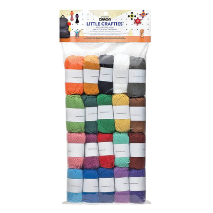 Caron Little Crafties - Paquete múltiple de 20 unidades (paquete de 1) - Proyectos de punto, ganchillo y arte, lavable a máquina y secable - Kit de hilo ligero duradero