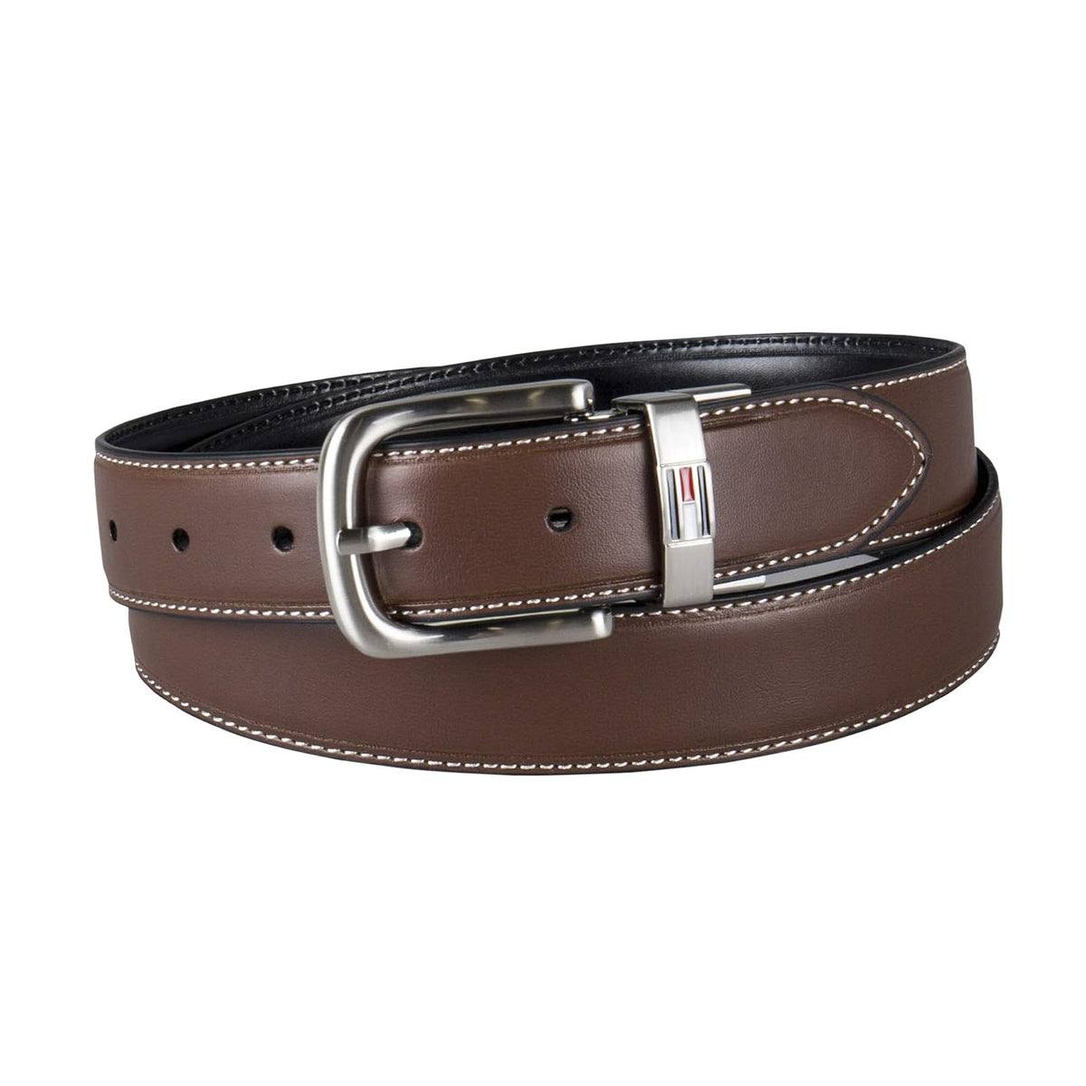 Tommy Hilfiger Cinturón reversible de piel para hombre (con tallas grandes y altas)