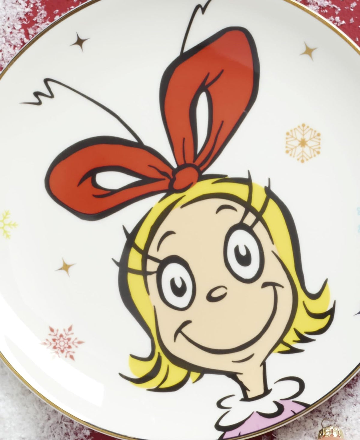 Lenox 898094 Merry Grinchmas Platos decorativos, juego de 4 | porcelana, apto para lavaplatos, microondas | también ideal como plato de postre de Navidad para ensalada o pan