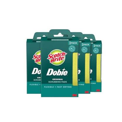 Scotch-Brite Dobie almohadillas para orejas de limpieza multiusos, estropajos sin arañazos, 12 bloques de notas
