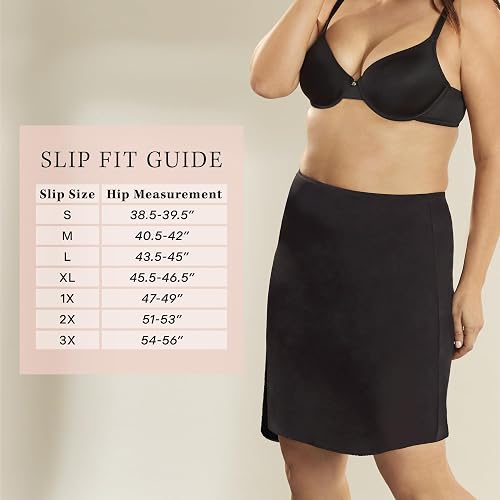 Jones New York Silky Touch 23 Anti-Cling Knee Length Half Slip FondoMujer