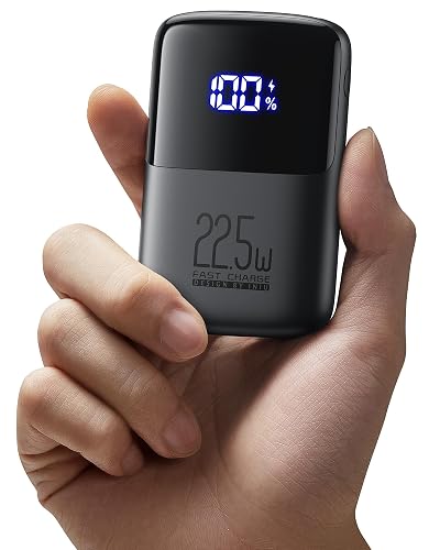 INIU Power Bank, Pequeño 10000mAh 22,5W Carga Rapida Bateria Phone Externad | Diseño mini, carga rápida de 3 salidas, apto para viajes aéreos,batería portátil para iPhone 17, Samsung S26 etc.