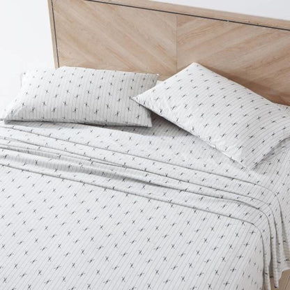 Eddie Bauer - Juego de sábanas Individuales XL, Juego de Ropa de Cama de percal de algodón, decoración del hogar crujiente y Fresca (Eddies Oar, Individual XL)
