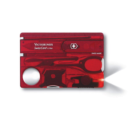 Victorinox Swiss Card Lite con 13 Usos, carbón transparente