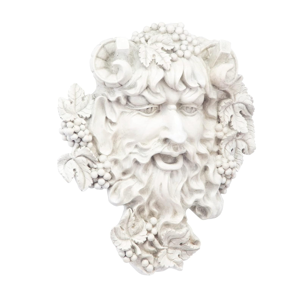 Design Toscano Bacchus, God of Wine Greenman Wall Sculpture, Medium, 12 Inch, Polyresin, Antique Stone