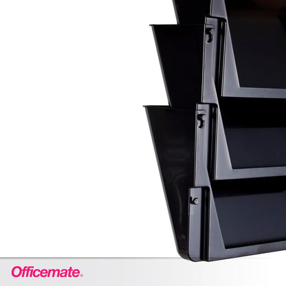 Officemate Letter Size Wall File, Recycled, Black, Set of 3 (26092)