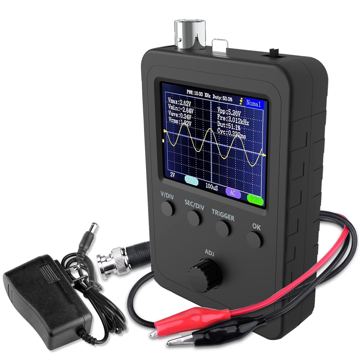 ETEPON Kit de osciloscopio digital con sonda de cable BNC (máquina acabada montada) EM001