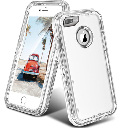 ORIbox - Funda Compatible con iPhone 7 Plus, Compatible con iPhone 8 Plus, Resistente a los Golpes, anticaída, Transparente, Color Transparente
