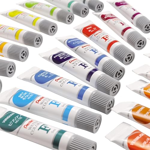 Pentel Arts Acuarelas, Colores Vívidos, Estuche con 12 Piezas, WFRS-12