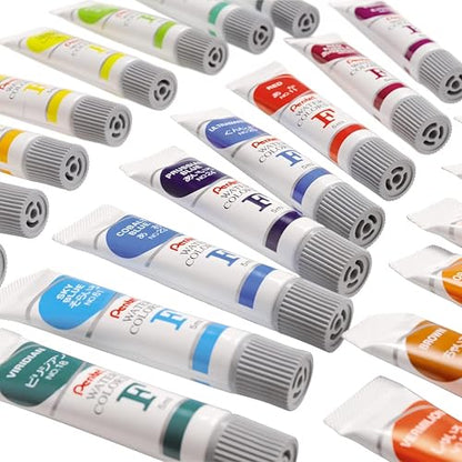 Pentel Arts Acuarelas, Colores Vívidos, Estuche con 12 Piezas, WFRS-12