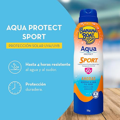 Banana Boat Sport Aqua Protect Spray Protector Solar 50+ FPS 177ml